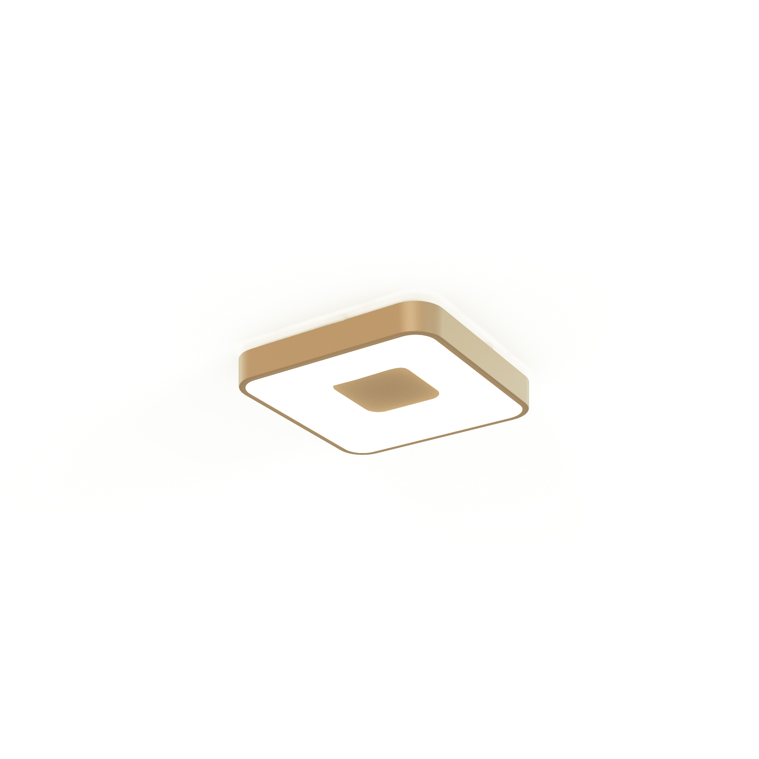 M7927  Coin 56W LED Square Ceiling Gold